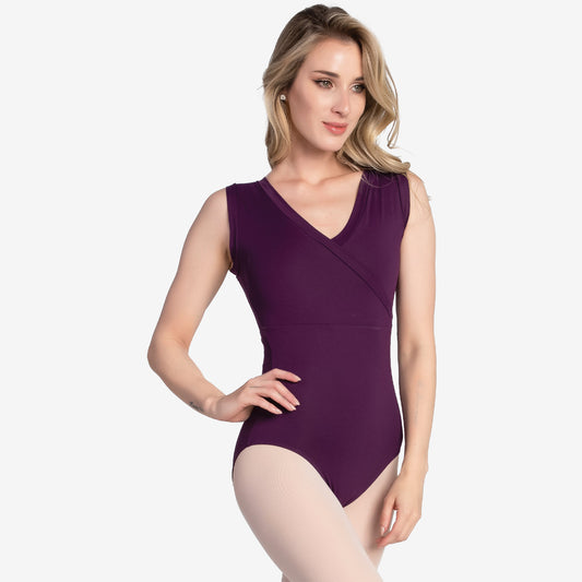 Mock Wrap Front Leotard - SL165