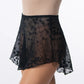 Embroidered Mesh High Low Skirt - 1009A