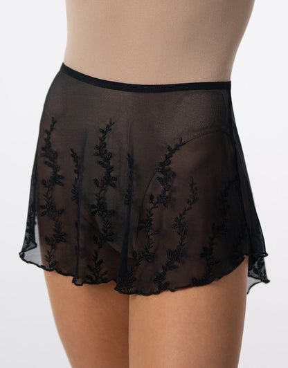 Girls Embroidered Mesh Pull-on Skirt - 1009C