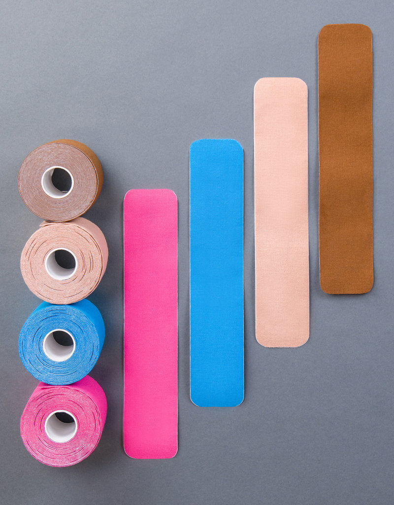 Kinesiology tape in four colors.