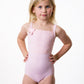Girls Thick Strap Leotard with Lace Overlay - 2160C