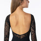 Long Sleeve Embroidered Mesh Leotard - 2431A