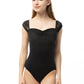 Embroidered Mesh Cap Sleeve Leotard - 2528A