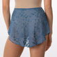 Embroidered Mesh High Low Skirt - 1009A