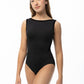 Bateau Neck Tank Leotard with Velvet Accents - 2572A