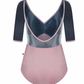 Elli Half Sleeve Leotard with Velvet Bodice
